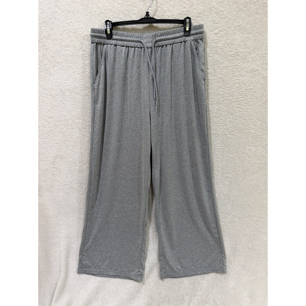 Halara High Waisted Drawstring Pocket Wide Leg Casual Pants Gray Size Large